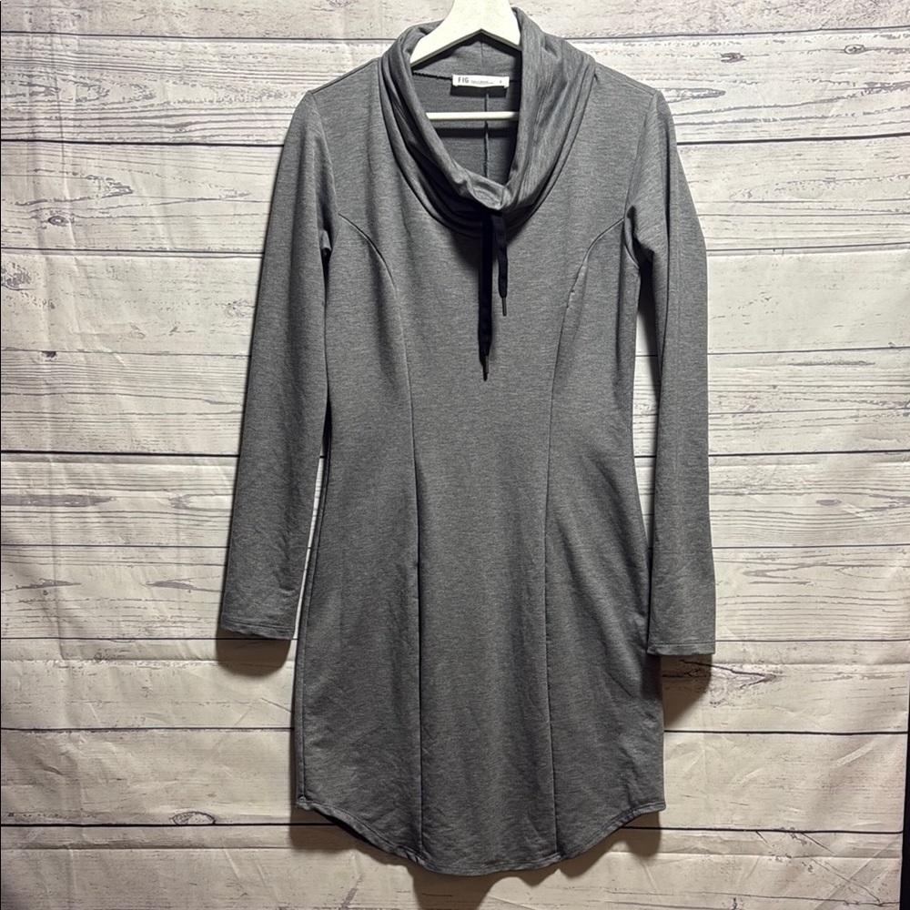 Fig Cowl neck longsleeve dress